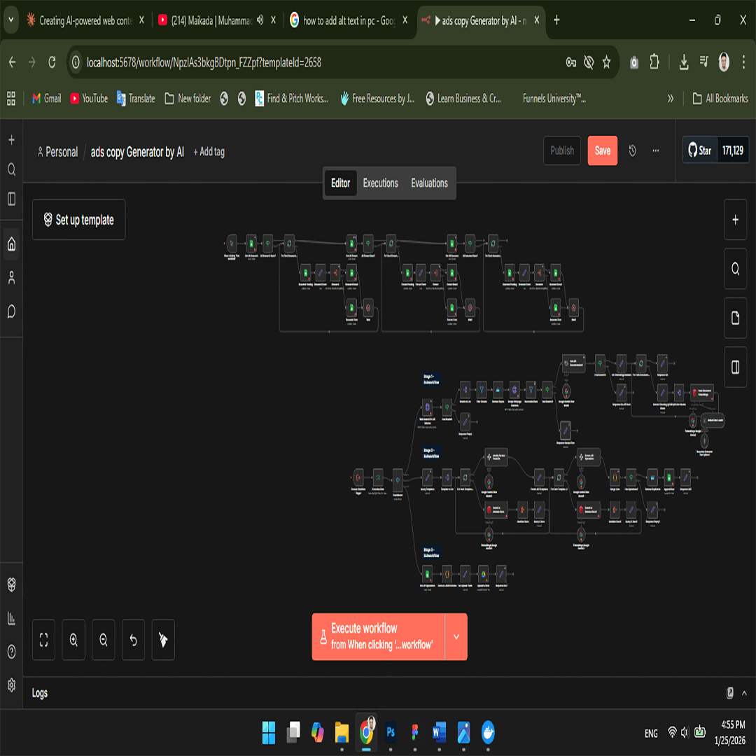 Ads Copy Automation Tool Interface